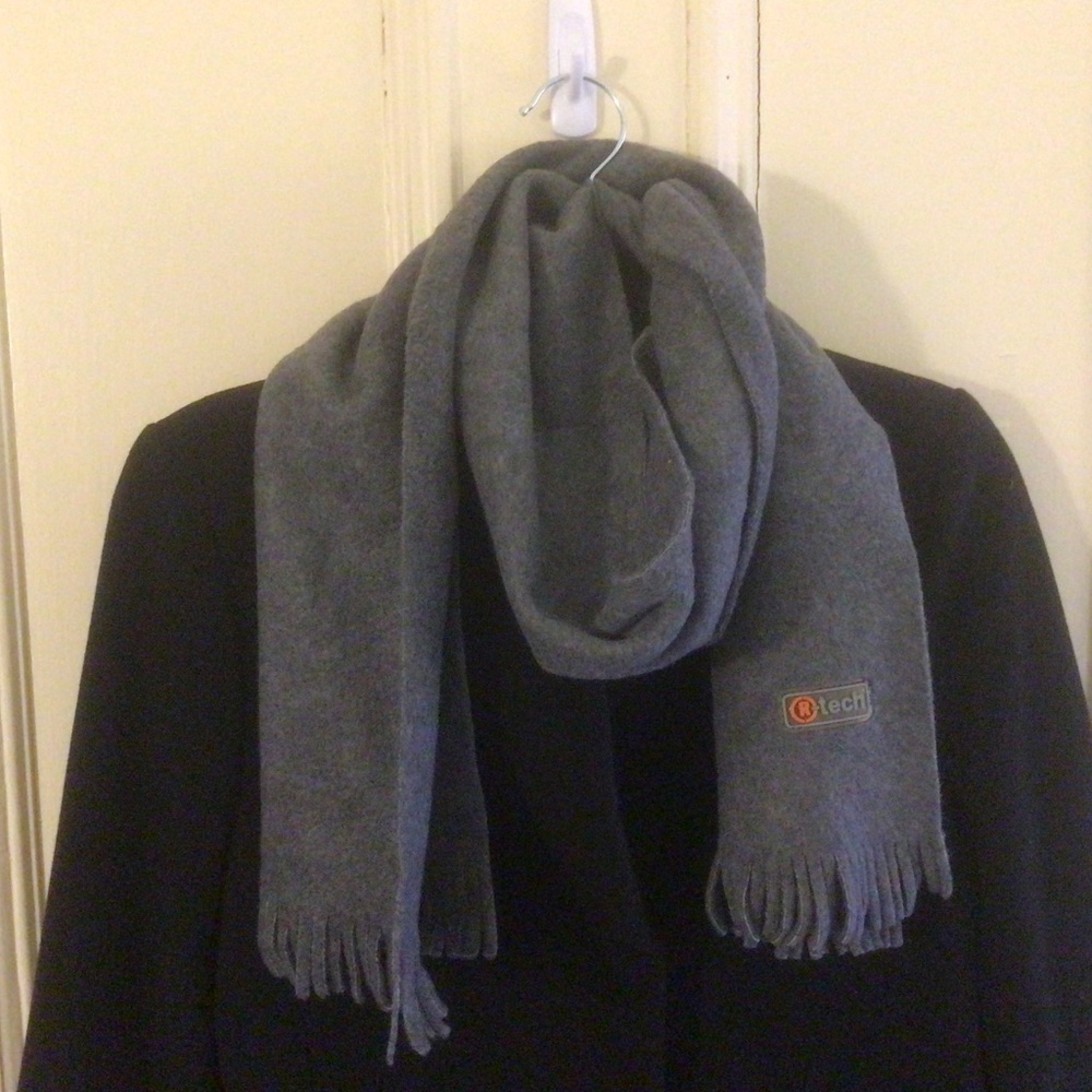 Grey RootsFleece Scarf Fringed